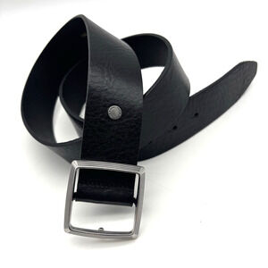 NEW Rag & Bone Black Watch Leather Silver Push Pin Hip Belt S 31-35" MSRP $175